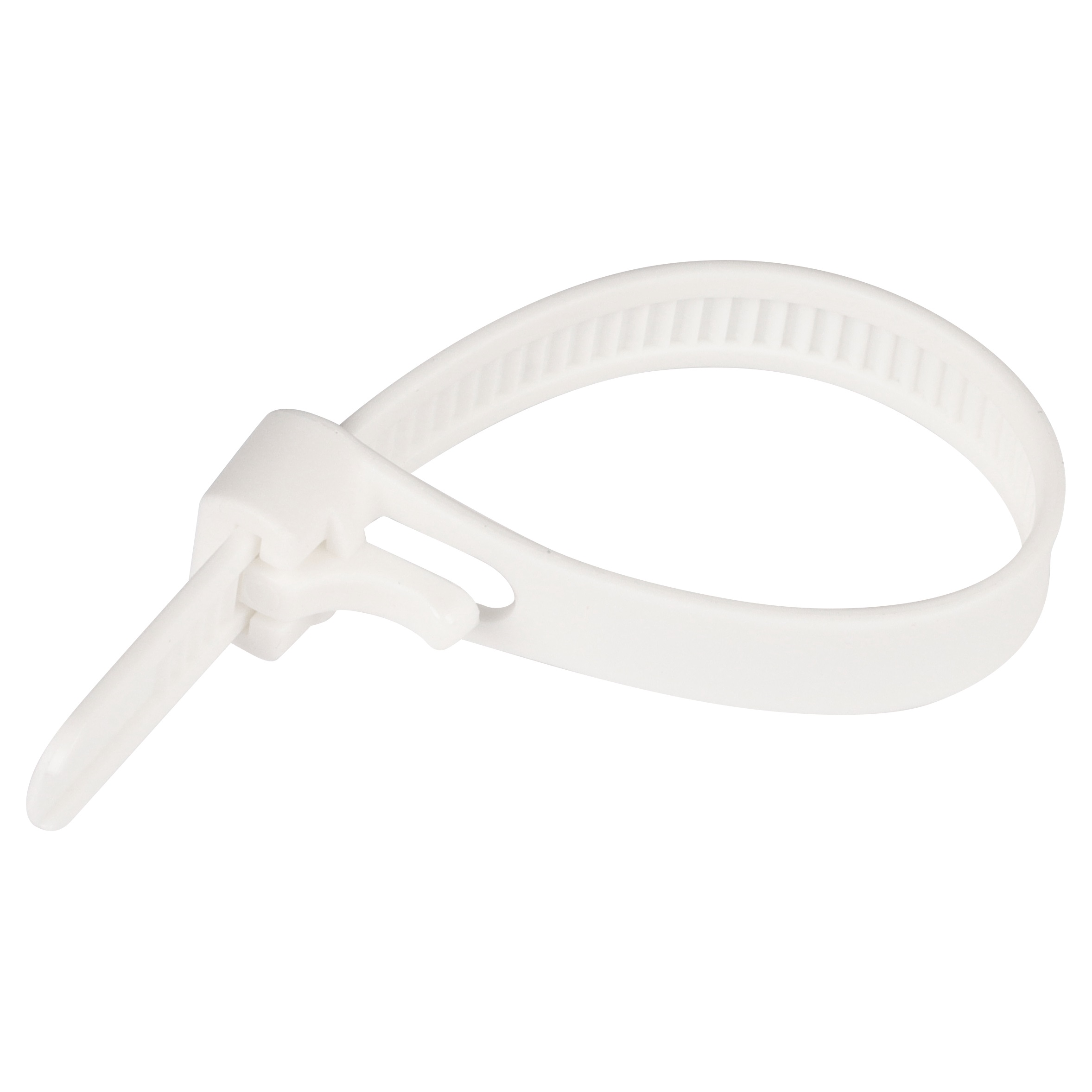 Стяжка нейлоновая 7.5х120 белая многоразовая (20 шт)