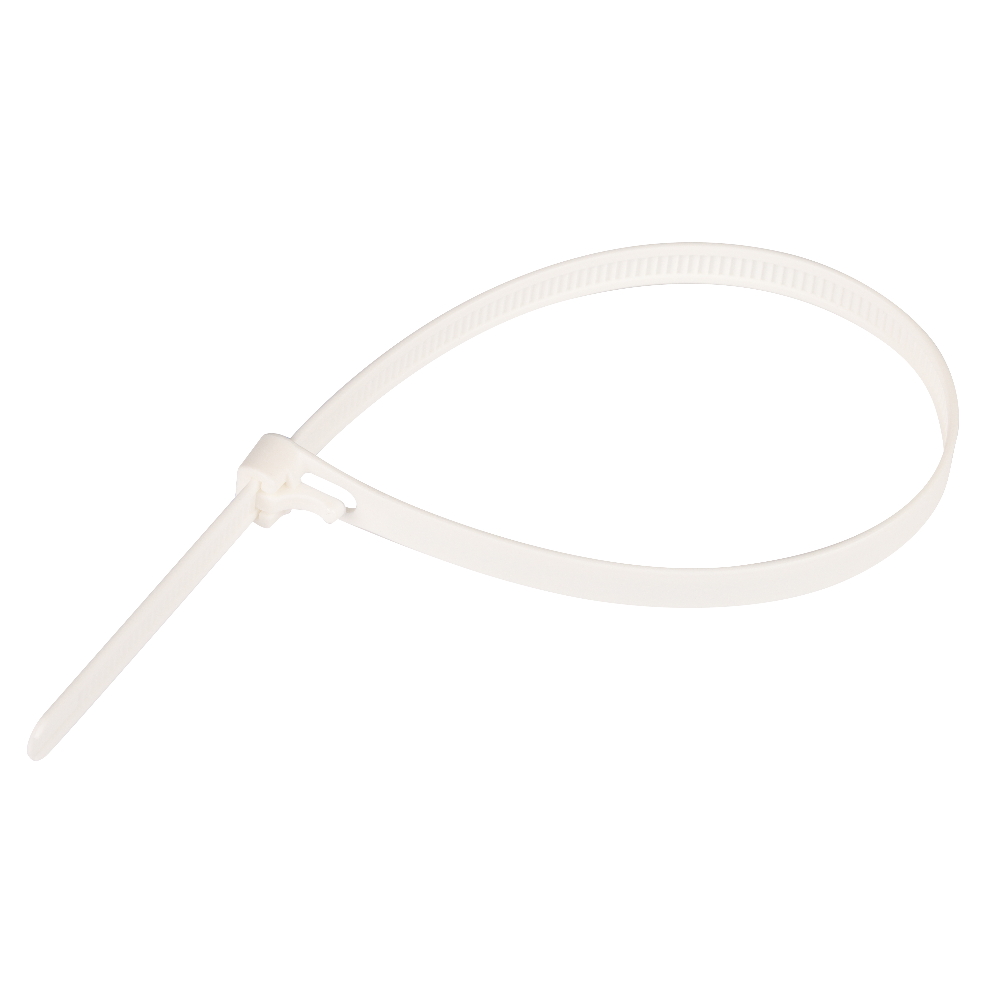 Стяжка нейлоновая 7.5х200 белая многоразовая (15 шт)