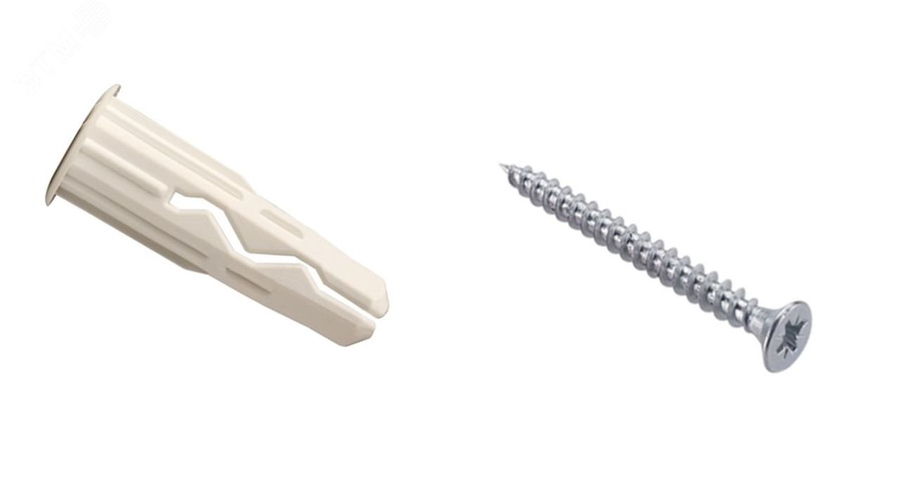 Изображение товара Шуруп Zn 4,0х25 в комплекте с дюбелем MULTI 6x25 16 шт универсальный крепеж