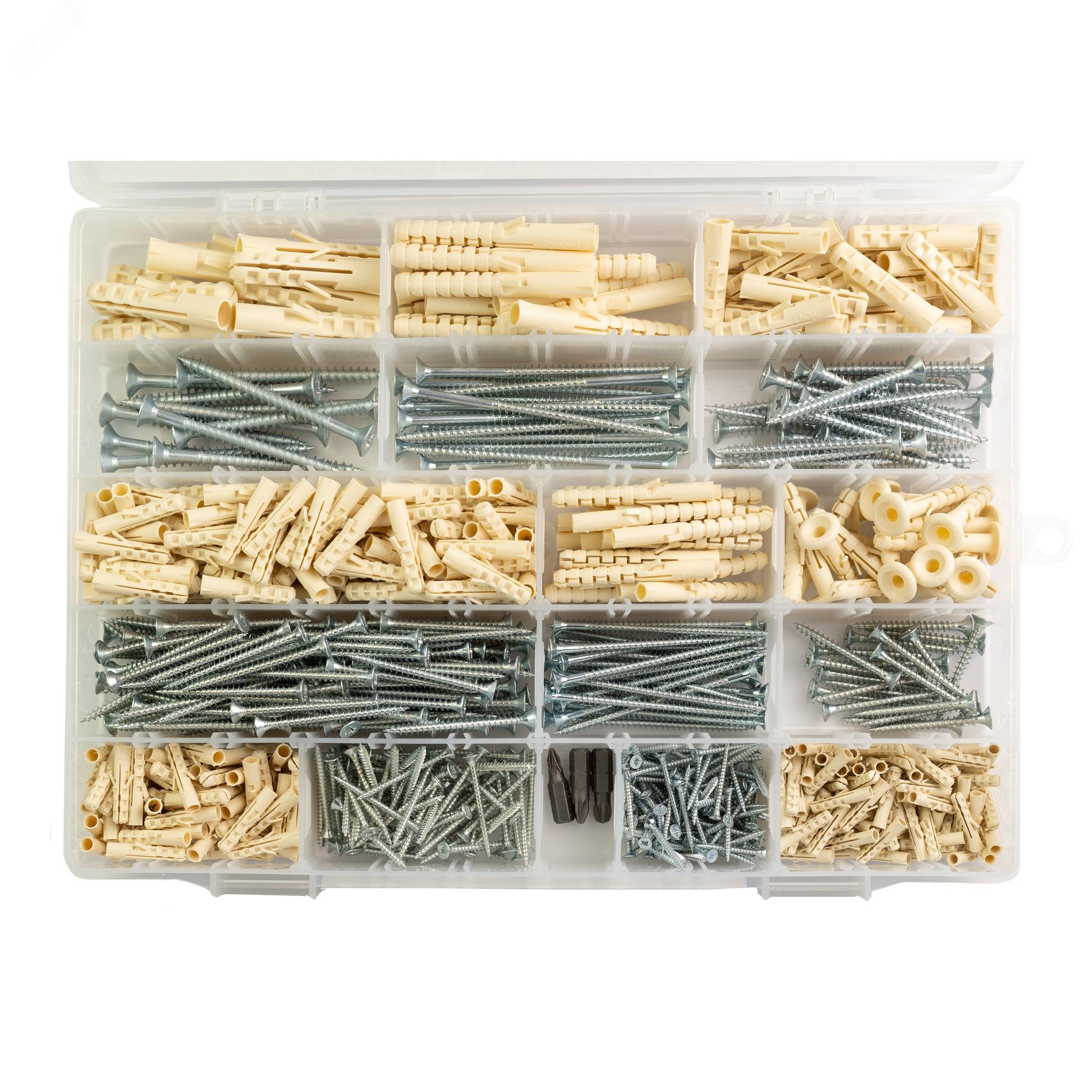 Изображение товара Набор крепежа КРЕПИСАМ дюбели и шурупы 1 упак Россия Европартнер