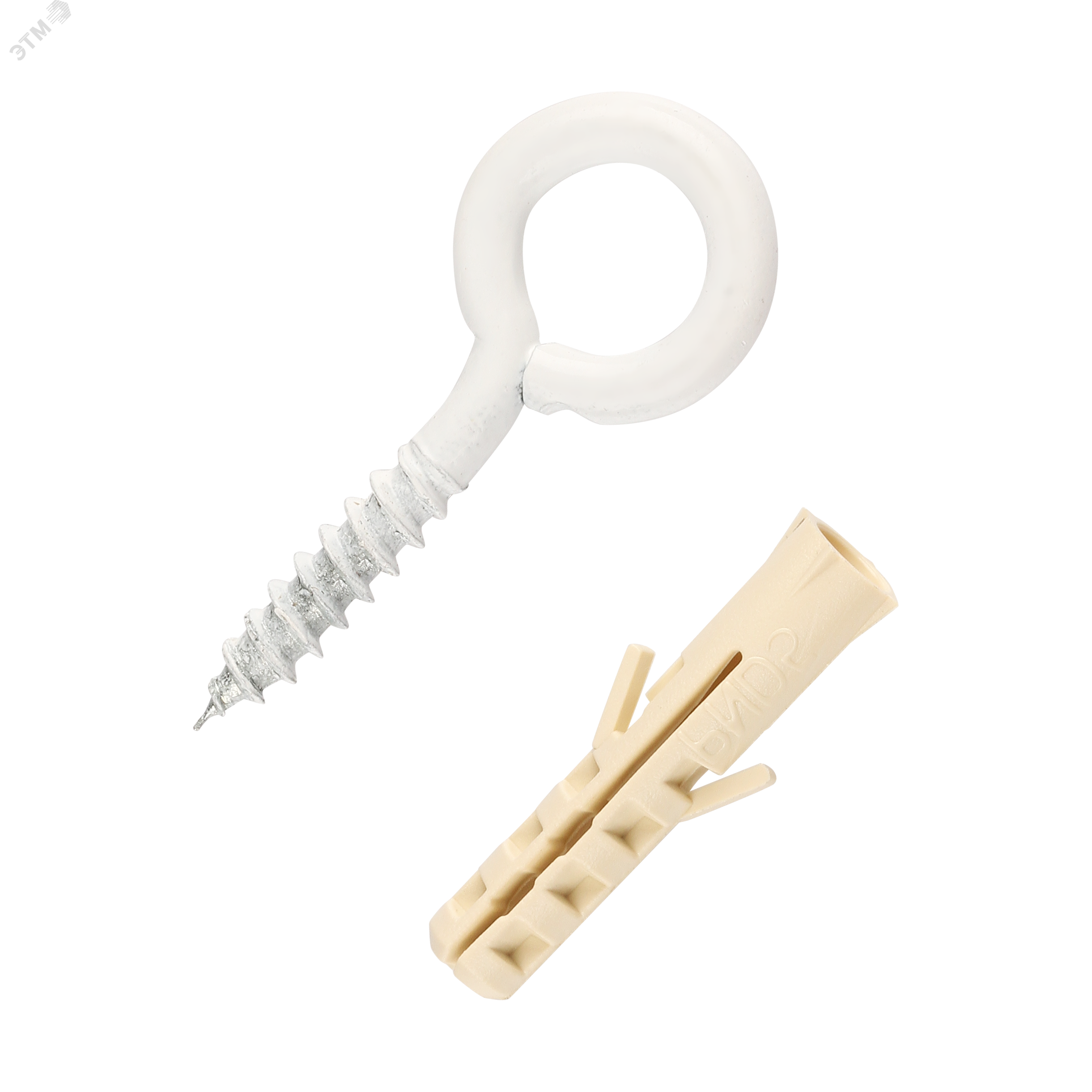 Изображение товара Петля-шуруп 5x30 белая (1 шт.) (упак)