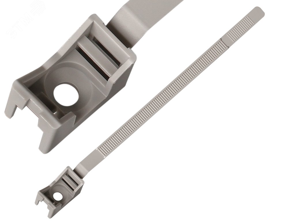 Ремешок-опора для труб и кабеля PRNT 32-60 серый, с шурупом и дюбелем (200шт) 86684 Европартнер - превью 2