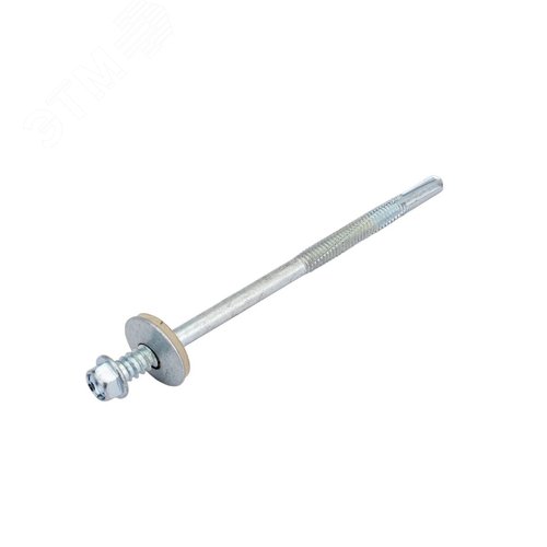 Саморез для сэндвич-панелей 6.3/5.5х105 с шестигранной головой сверлоконечный с шайбой EPDM оцинкованный (1 шт.) - фото 2