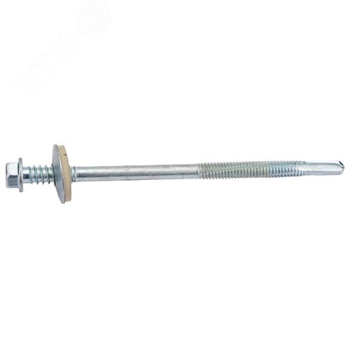 Саморез для сэндвич-панелей 6.3/5.5х105 с шестигранной головой сверлоконечный с шайбой EPDM оцинкованный (1 шт.) - фото 3