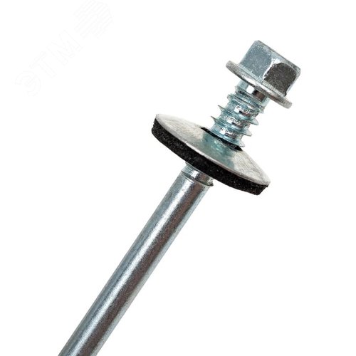 Саморез для сэндвич-панелей 6.3/5.5х185 с шестигранной головой сверлоконечный с шайбой EPDM оцинкованный (1 шт.) - фото 2