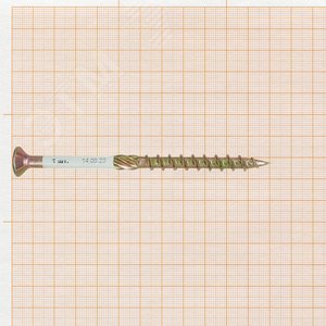 Саморез конструкционный по дереву 8х120 TX 40 с фрезой, желтопассивированный, потайная головка (1 шт.) - фото 2