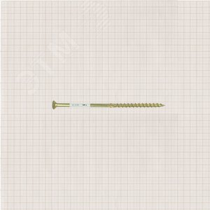 Саморез конструкционный по дереву 8х180 TX 40 с фрезой, желтопассивированный, потайная головка (1 шт.) - фото 2