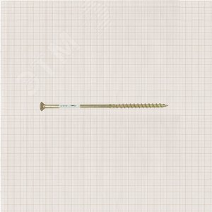 Саморез конструкционный по дереву 8х200 TX 40 с фрезой, желтопассивированный, потайная головка - фото 2