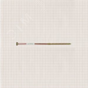 Саморез конструкционный по дереву 8х220 TX 40 с фрезой, желтопассивированный, потайная головка (1 шт.) - фото 2