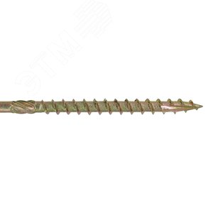 Саморез конструкционный по дереву 8х220 TX 40 с фрезой, желтопассивированный, потайная головка (1 шт.) - фото 3