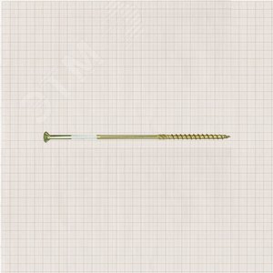 Саморез конструкционный по дереву 8х240 TX 40 с фрезой, желтопассивированный, потайная головка (1 шт.) - фото 2