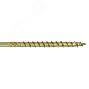 Саморез конструкционный по дереву 8х240 TX 40 с фрезой, желтопассивированный, потайная головка (1 шт.) - фото 3
