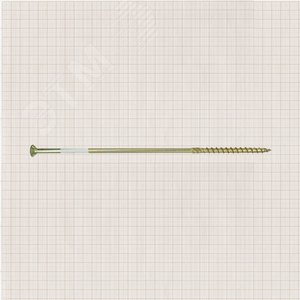 Саморез конструкционный по дереву 8х280 TX 40 с фрезой, желтопассивированный, потайная головка (1 шт.) - фото 2