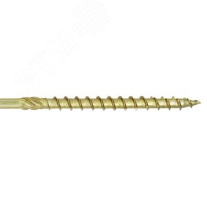 Саморез конструкционный по дереву 8х280 TX 40 с фрезой, желтопассивированный, потайная головка (1 шт.) - фото 3