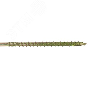 Саморез конструкционный по дереву 8х300 TX 40 с фрезой, желтопассивированный, потайная головка (1 шт.) - фото 3