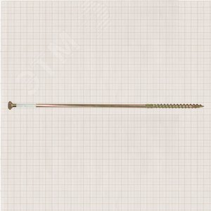 Саморез конструкционный по дереву 8х320 TX 40 с фрезой, желтопассивированный, потайная головка (1 шт.) - фото 2