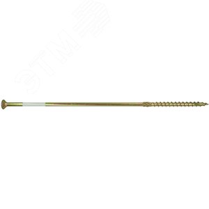 Изображение товара Саморез конструкционный по дереву 8х340 TX 40 с фрезой, желтопассивированный, потайная головка (1 шт.) (упак)