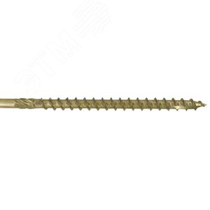 Саморез конструкционный по дереву 8х340 TX 40 с фрезой, желтопассивированный, потайная головка (1 шт.) - фото 3