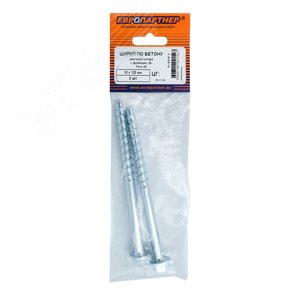 Изображение товара Шуруп по бетону HEX 10x120 TX40 оцинкованный (2 шт.) (упак)