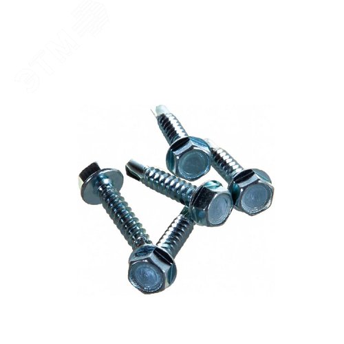 Саморез DIN7504K 4.8х25 шестигранная голова сверлоконечный оцинкованный (10 шт.) - фото 3