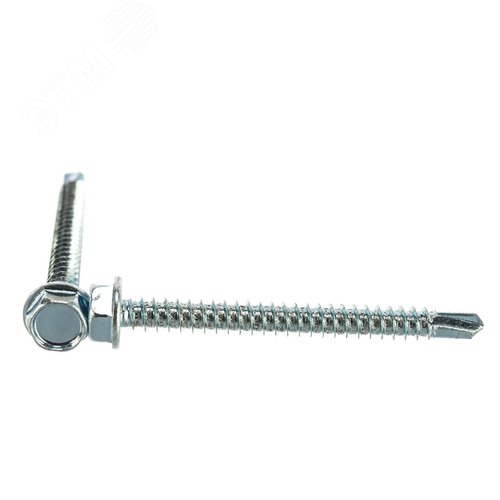 Саморез DIN7504K 4.8х50 шестигранная голова сверлоконечный оцинкованный (10 шт.) - фото 2