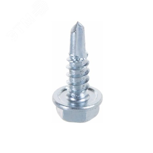 Саморез DIN7504K 4.8х16 шестигранная голова сверлоконечный оцинкованный (10 шт.) - фото 2