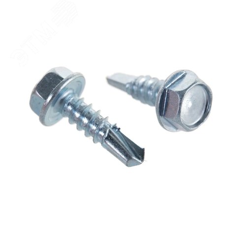 Саморез DIN7504K 4.8х16 шестигранная голова сверлоконечный оцинкованный (10 шт.) - фото 4