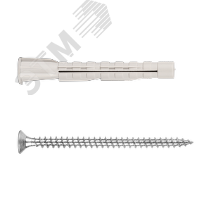Изображение товара Дюбель универсальный 6х50 нейлон с шурупом 4х60 (20 шт) (упак)