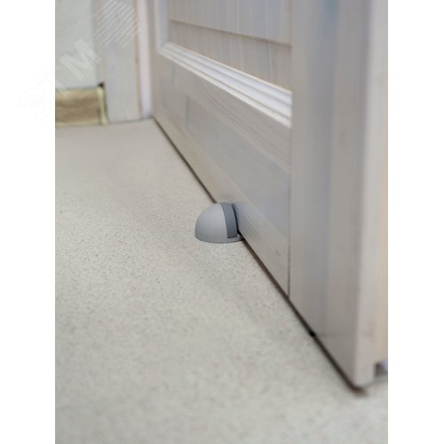 Ограничитель дверной полусфера H26мм L45мм, светло-серый (1 шт.) - фото 3