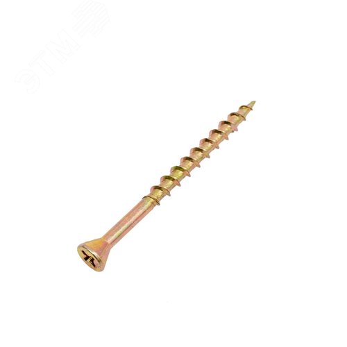 Саморез по дереву HOBAU 4.2x55 финишный потайная голова желтопассивированный (35 шт.) - фото 2