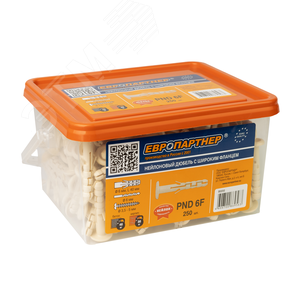 Дюбель распорный 6х40 с широким фланцем нейлон (250 шт) - фото 2