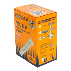 Дюбель универсальный 6х30 нейлон (100 шт) - фото 2