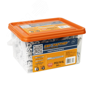 Дюбель универсальный 6х50 нейлон удлиненный (250 шт) - фото 2