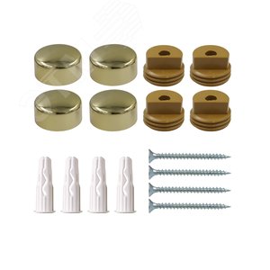 Комплект крепление для зеркала золото, гладкое - фото 2