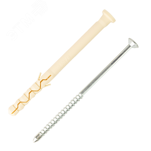 Изображение товара Дюбель-гвоздь 8х100 нейлон цилиндрический бортик (400 шт) (упак)