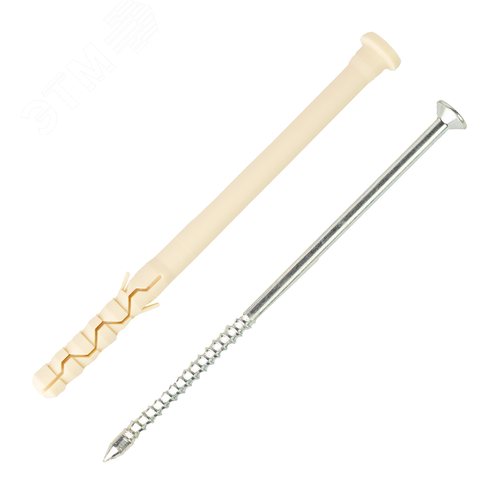 Изображение товара Дюбель-гвоздь 8х120 нейлон цилиндрический бортик (40 шт) (упак)