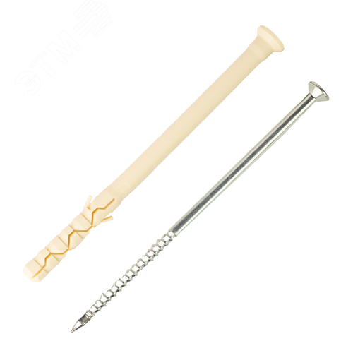 Изображение товара Дюбель-гвоздь 8х120 нейлон потайной бортик (40 шт) (упак)