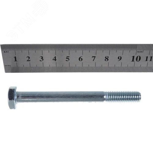 Болт DIN931 M10х100 неполная резьба шестигранная голова оцинкованный (4 шт.) - фото 3