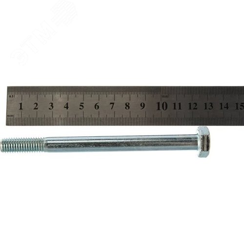 Болт DIN931 M10х120 неполная резьба шестигранная голова оцинкованный (2 шт.) - фото 3