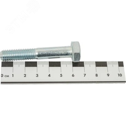 Болт DIN931 M10х60 неполная резьба шестигранная голова оцинкованный (4 шт.) - фото 2