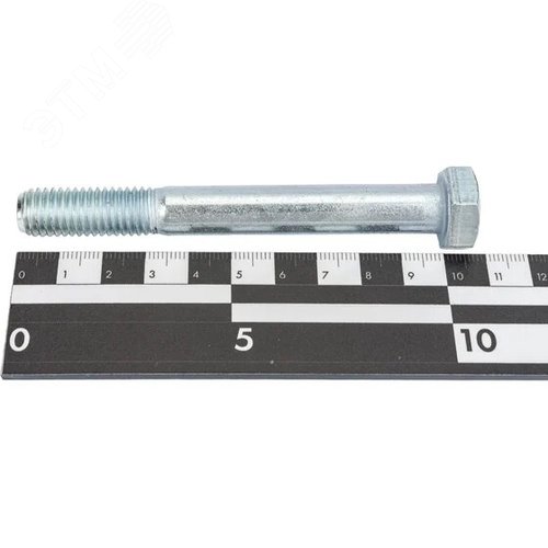 Болт DIN931 M12х100 неполная резьба шестигранная голова оцинкованный (2 шт.) - фото 3