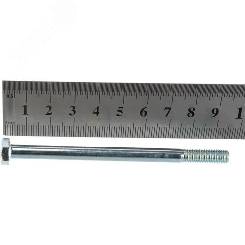 Болт DIN931 M6х90 неполная резьба шестигранная голова оцинкованный (6 шт.) - фото 3