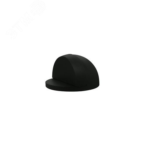 Изображение товара Ограничитель дверной полусфера H26мм L45мм, черный (1 шт.) (упак)