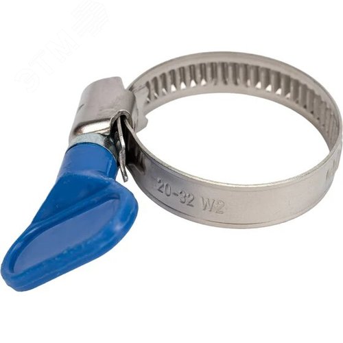 Хомут червячный 20-32 бабочка нержавеющая сталь (2 шт) - фото 2