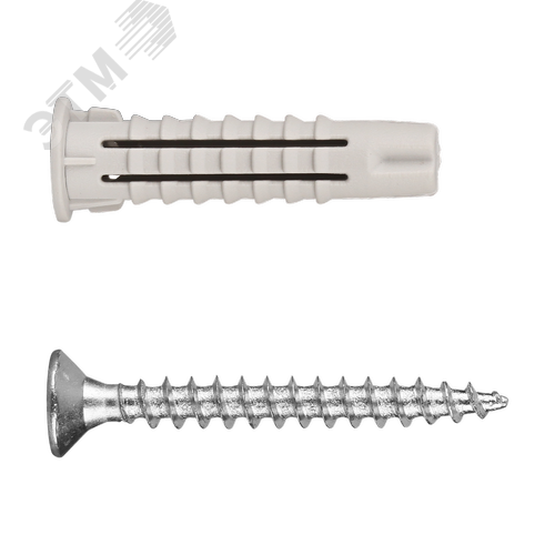 Изображение товара Дюбель универсальный 5х25 нейлон с шурупом 3.5х30 (150 шт) (упак)