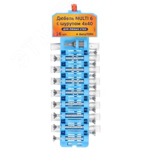 Дюбель универсальный 6х25 нейлон с шурупом 4х40 (16 шт) - фото 5