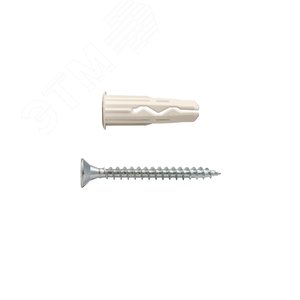 Дюбель универсальный 6х25 нейлон с шурупом 4х45 (16 шт) - фото 1