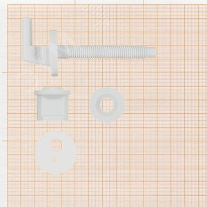 Крепление для сиденья и крышки унитаза №1, d10хL100 (комплект) - фото 4