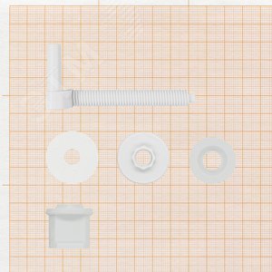 Крепление для сиденья и крышки унитаза №2, d10хL84 (комплект) - фото 4