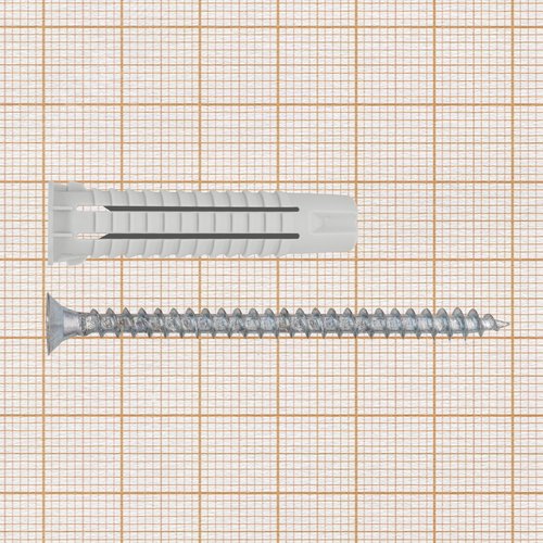 Дюбель универсальный 8х40 нейлон с шурупом с пота йной головой 5х60 (10 шт.) - фото 2